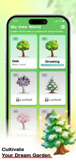 MyTreetime world growing screen