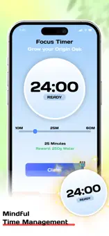 MyTreetime focus timer screen